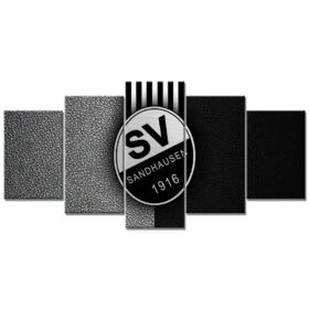SV Sandhausen Schwarz-Weiß Leder Leinwandbilder