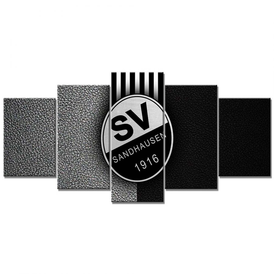 SV Sandhausen Schwarz-Weiß Leder Leinwandbilder – Bild 6