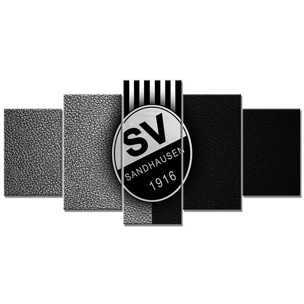 SV Sandhausen Schwarz-Weiß Leder Leinwandbilder