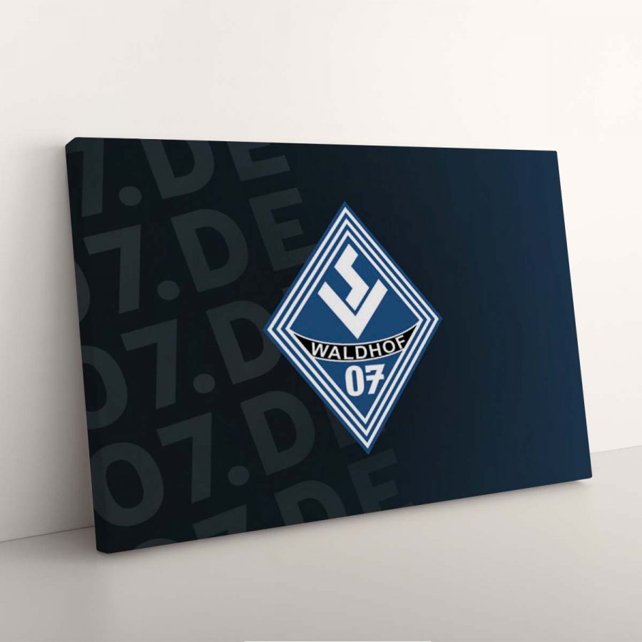 SV Waldhof Mannheim 07 Schwarz-Blauer Hintergrund 03 SVW Leinwandbilder – Bild 7