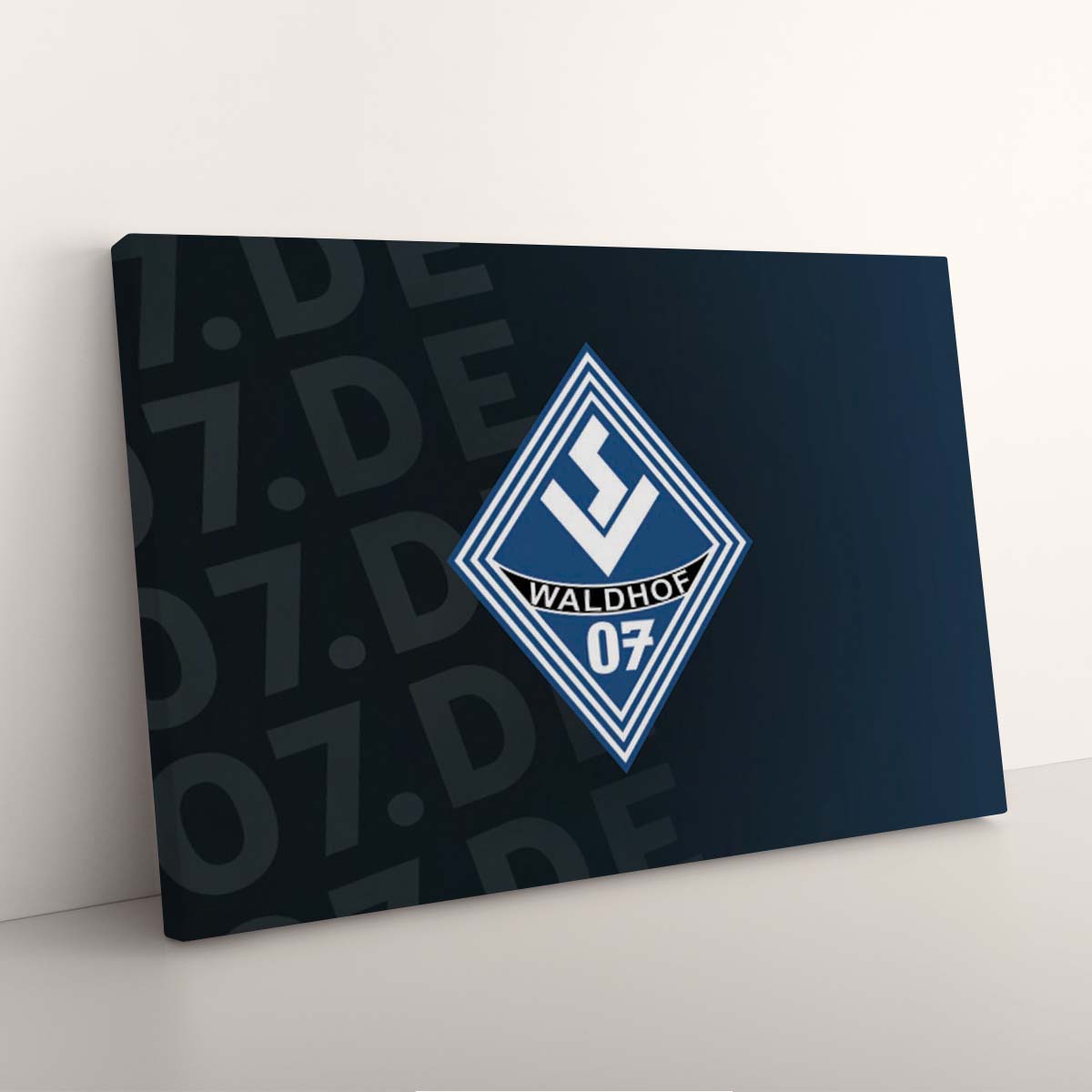 SV Waldhof Mannheim 07 Schwarz-Blauer Hintergrund 03 SVW Leinwandbilder – Bild 3