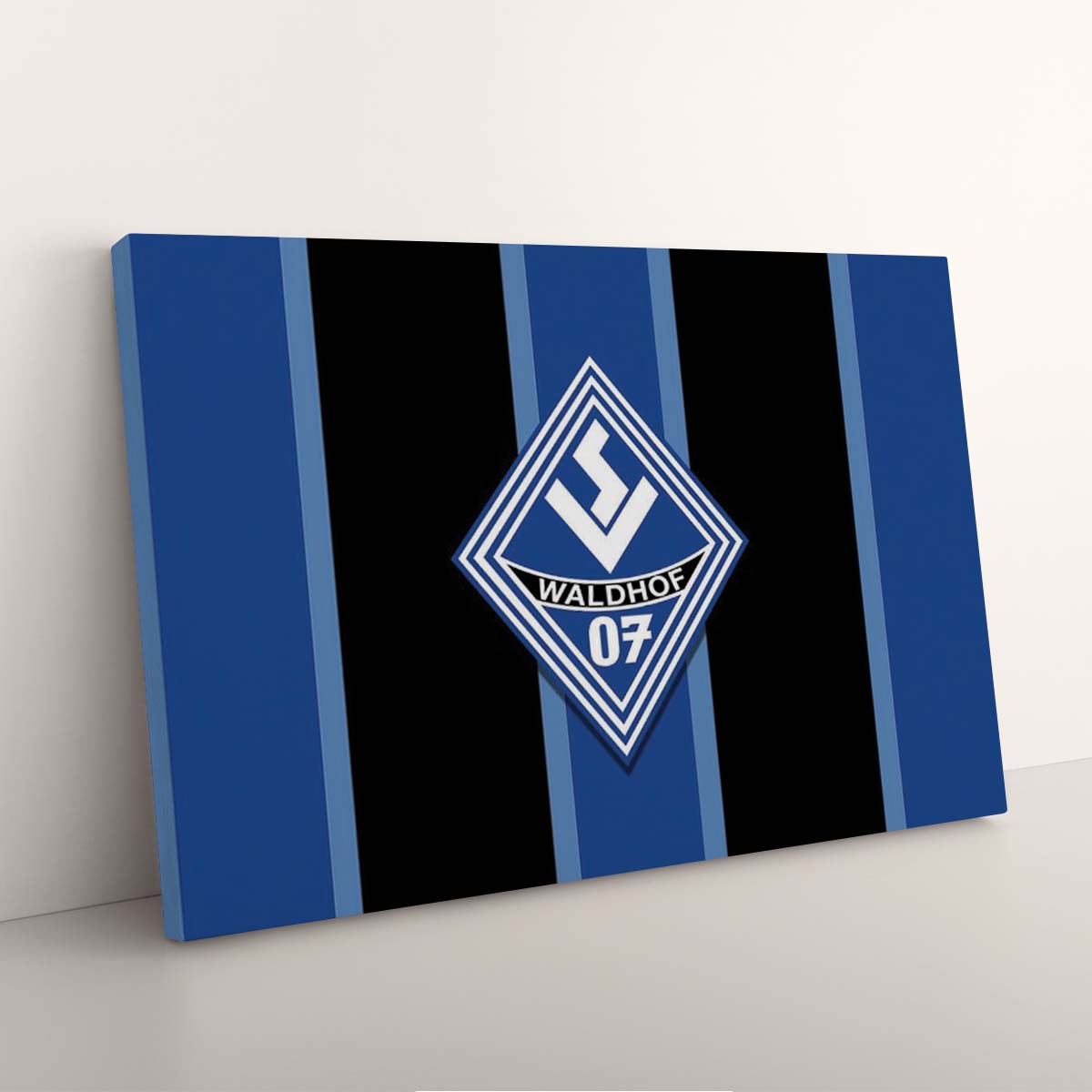 SV Waldhof Mannheim 07 Schwarz-Blauer Hintergrund SVW Leinwandbilder – Bild 3