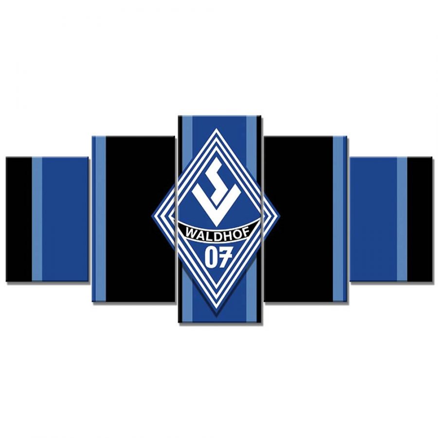 SV Waldhof Mannheim 07 Schwarz-Blauer Hintergrund SVW Leinwandbilder – Bild 6