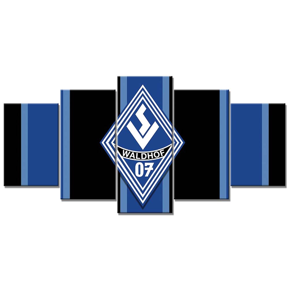SV Waldhof Mannheim 07 Schwarz-Blauer Hintergrund SVW Leinwandbilder