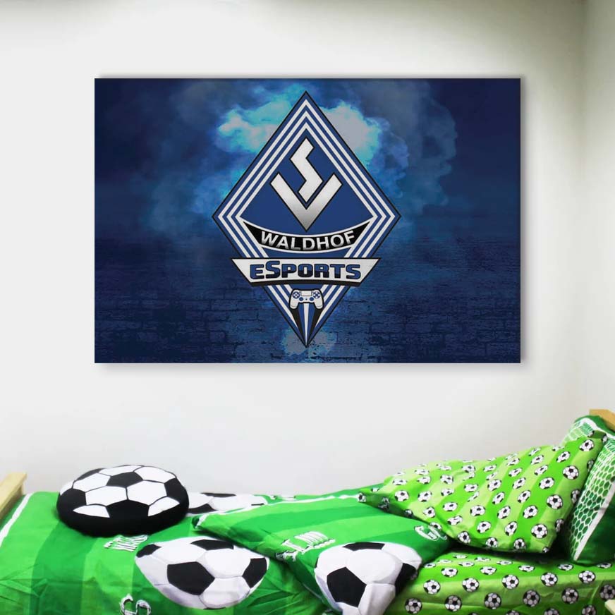 SV Waldhof Mannheim 07 Schwarz-Blau Ziegelwand SVW Leinwandbilder – Bild 4