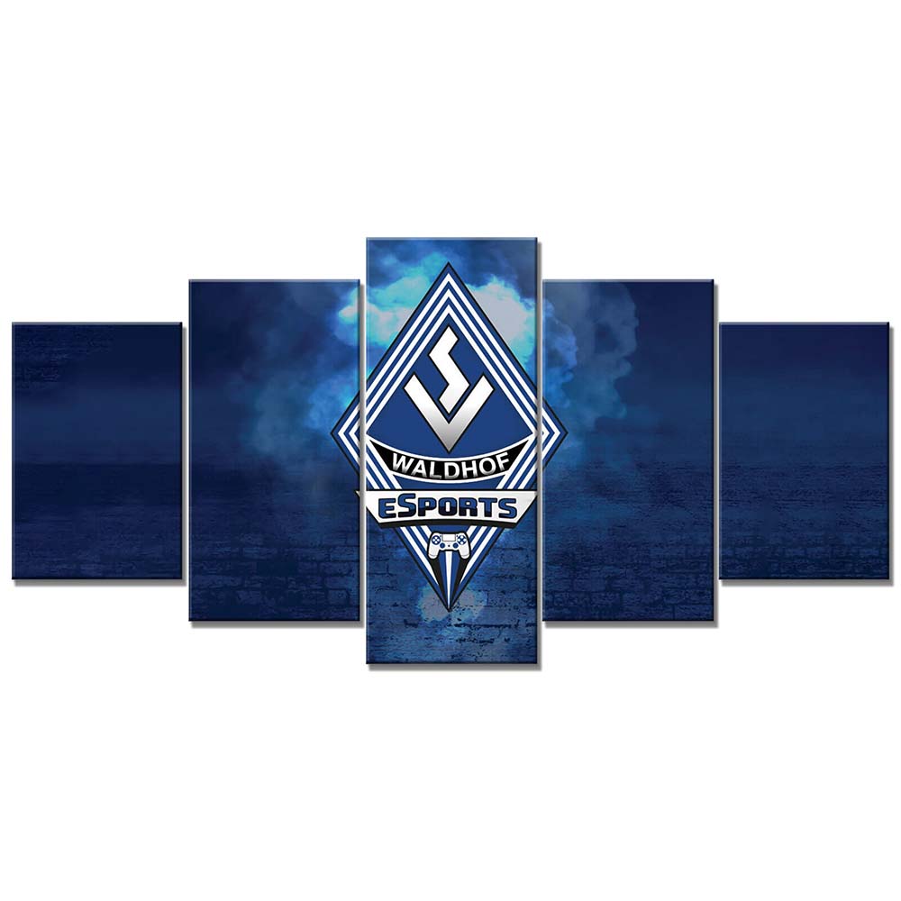 SV Waldhof Mannheim 07 Schwarz-Blau Ziegelwand SVW Leinwandbilder