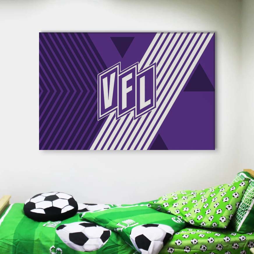 VfL Osnabrück Lila-Weißer Linienhintergrund Leinwandbilder – Bild 4