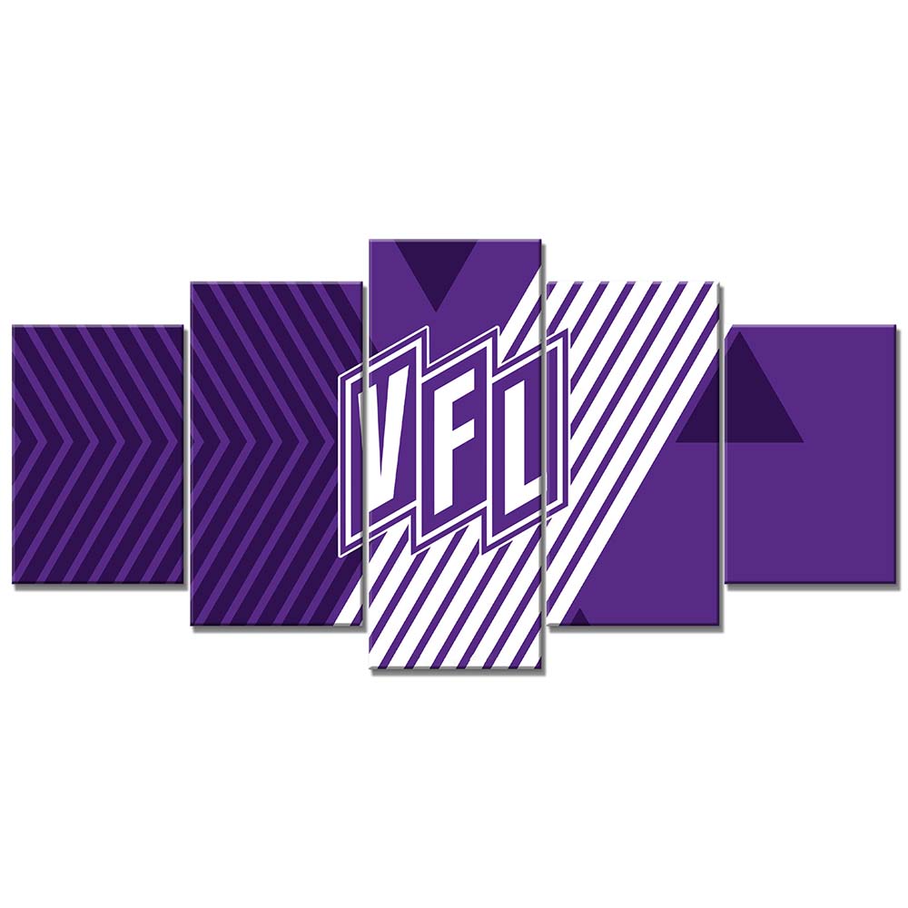 VfL Osnabrück Lila-Weißer Linienhintergrund Leinwandbilder