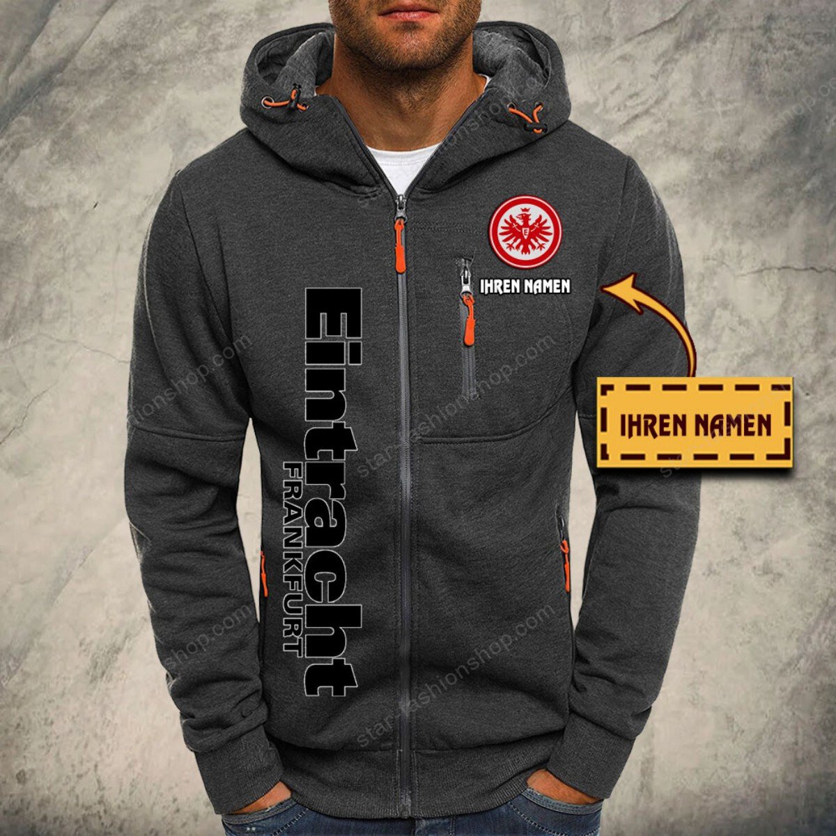 Eintracht Frankfurt Kapuzensweatjacke – Bild 4