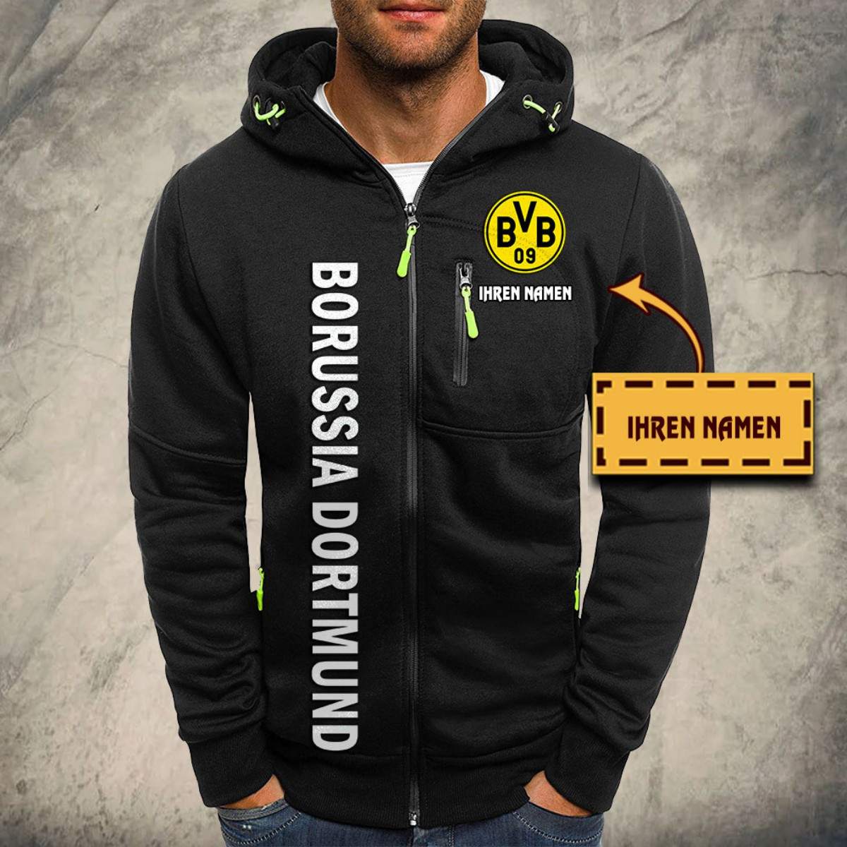 Borussia Dortmund II Kapuzensweatjacke – Bild 2