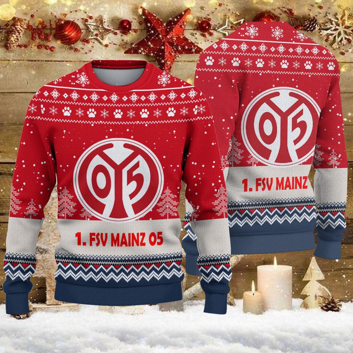 Weihnachtspullover 1. FSV Mainz 05 – Ugly Christmas Sweater