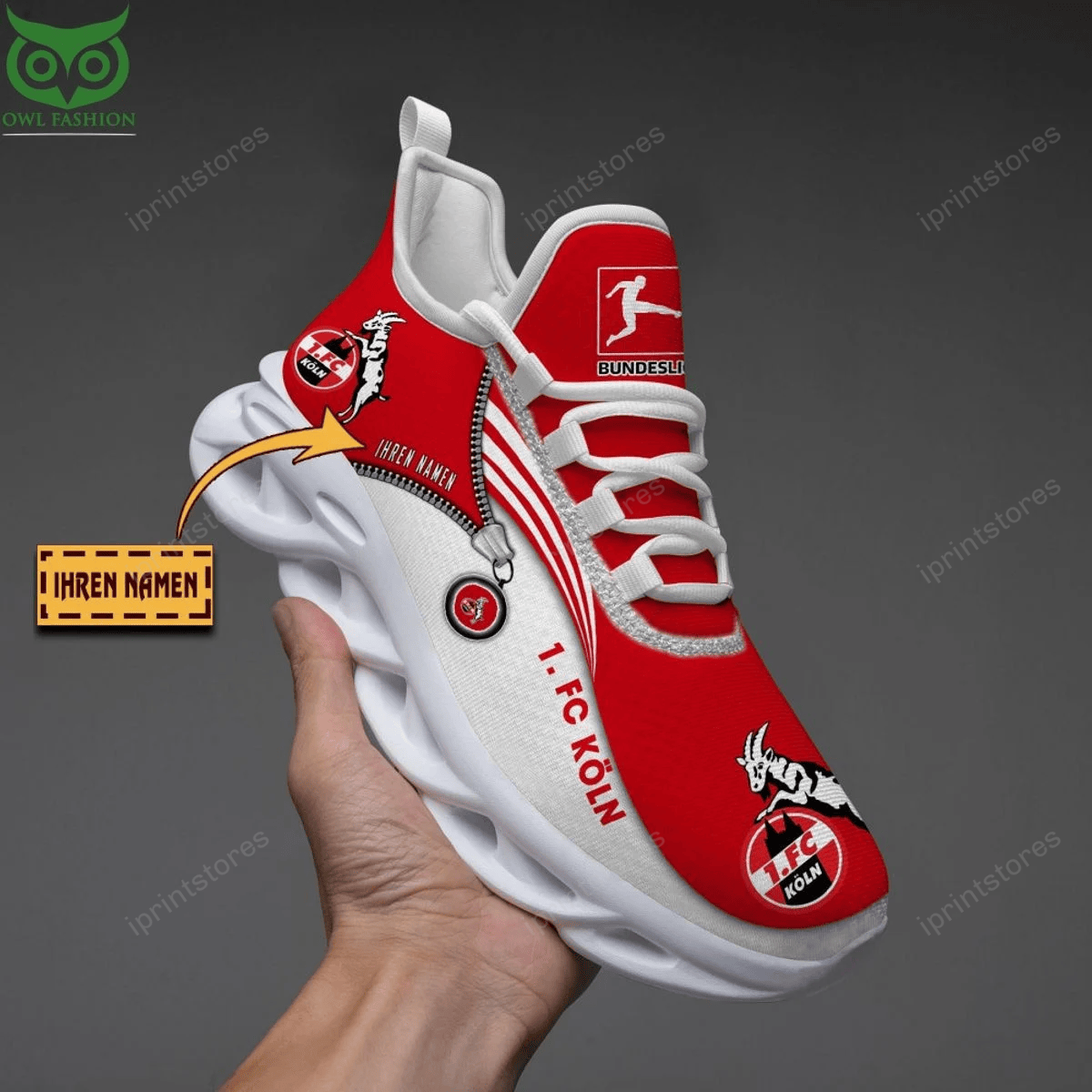 FC Köln Reißverschlussmuster Schuhe