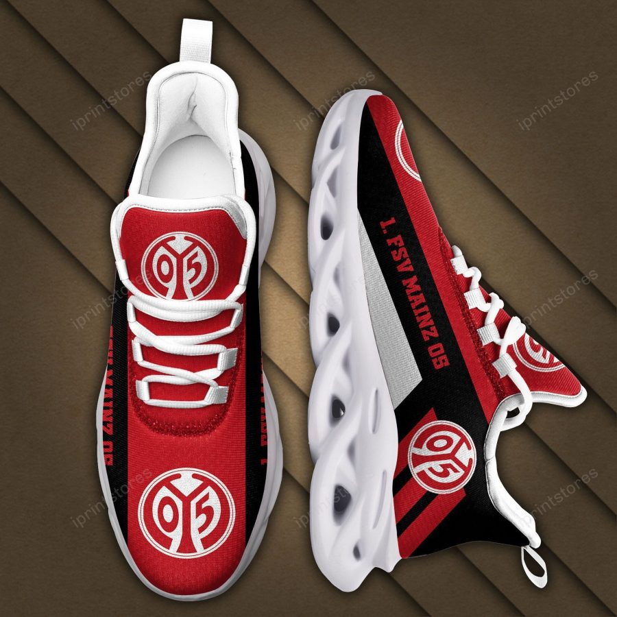 1. FSV Mainz 05 Logo Schwarz Streifenmuster Schuhe – Bild 3