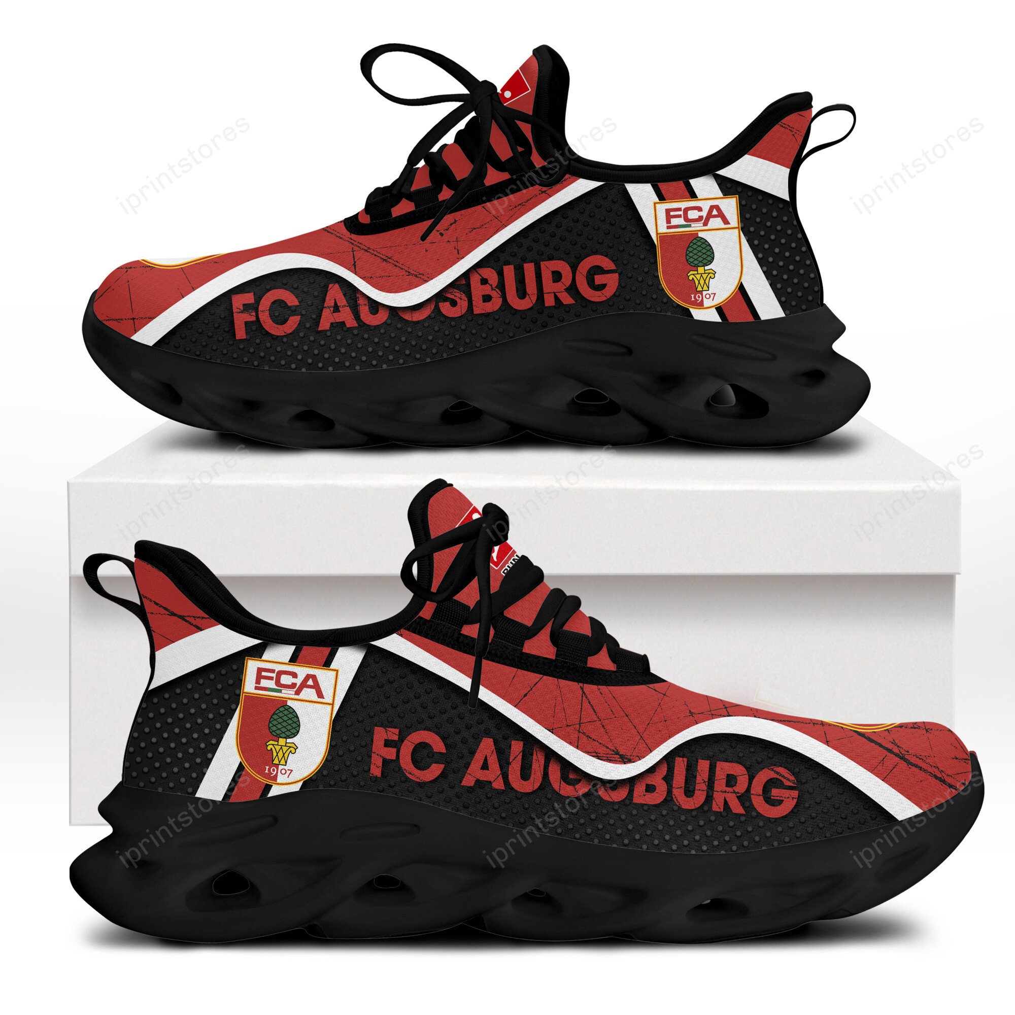 FC Augsburg Kratzfester Vintage-Stil Schuhe