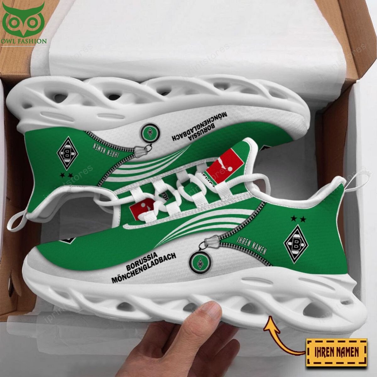 Borussia Mönchengladbach Reißverschlussmuster Schuhe – Bild 2