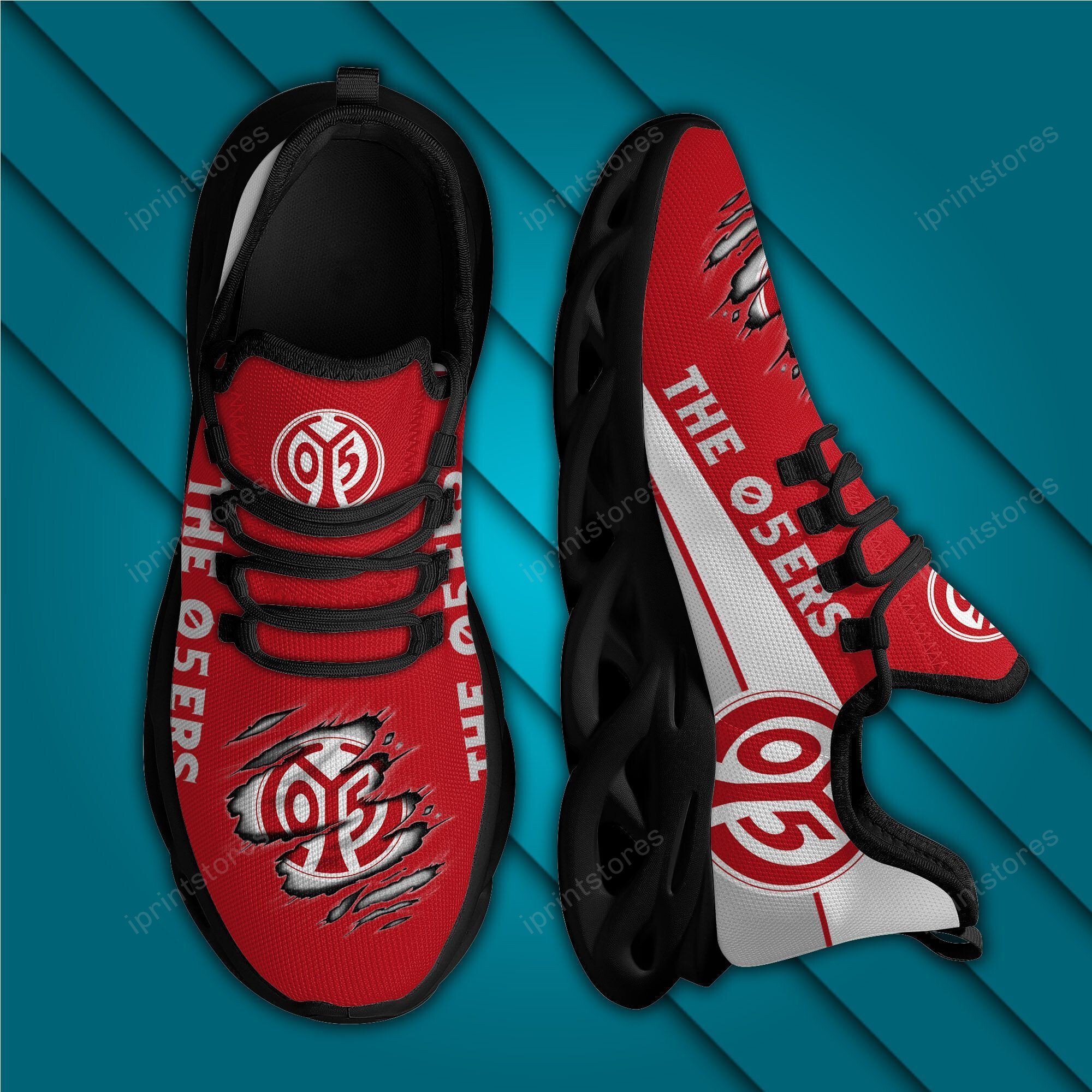 1. FSV Mainz 05 Logo Torn Pattern Schuhe – Bild 2