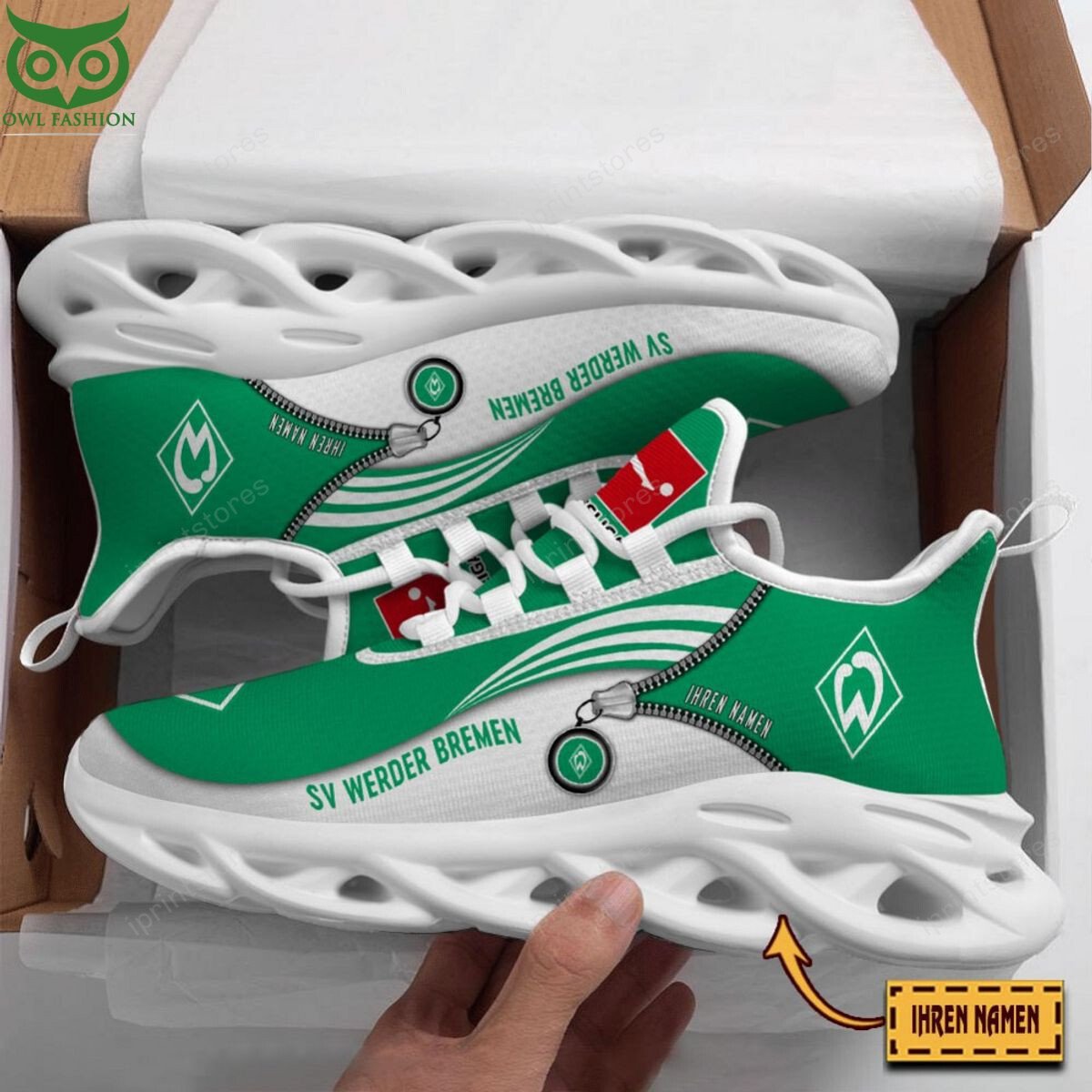 SV Werder Bremen Reißverschlussmuster Schuhe – Bild 2
