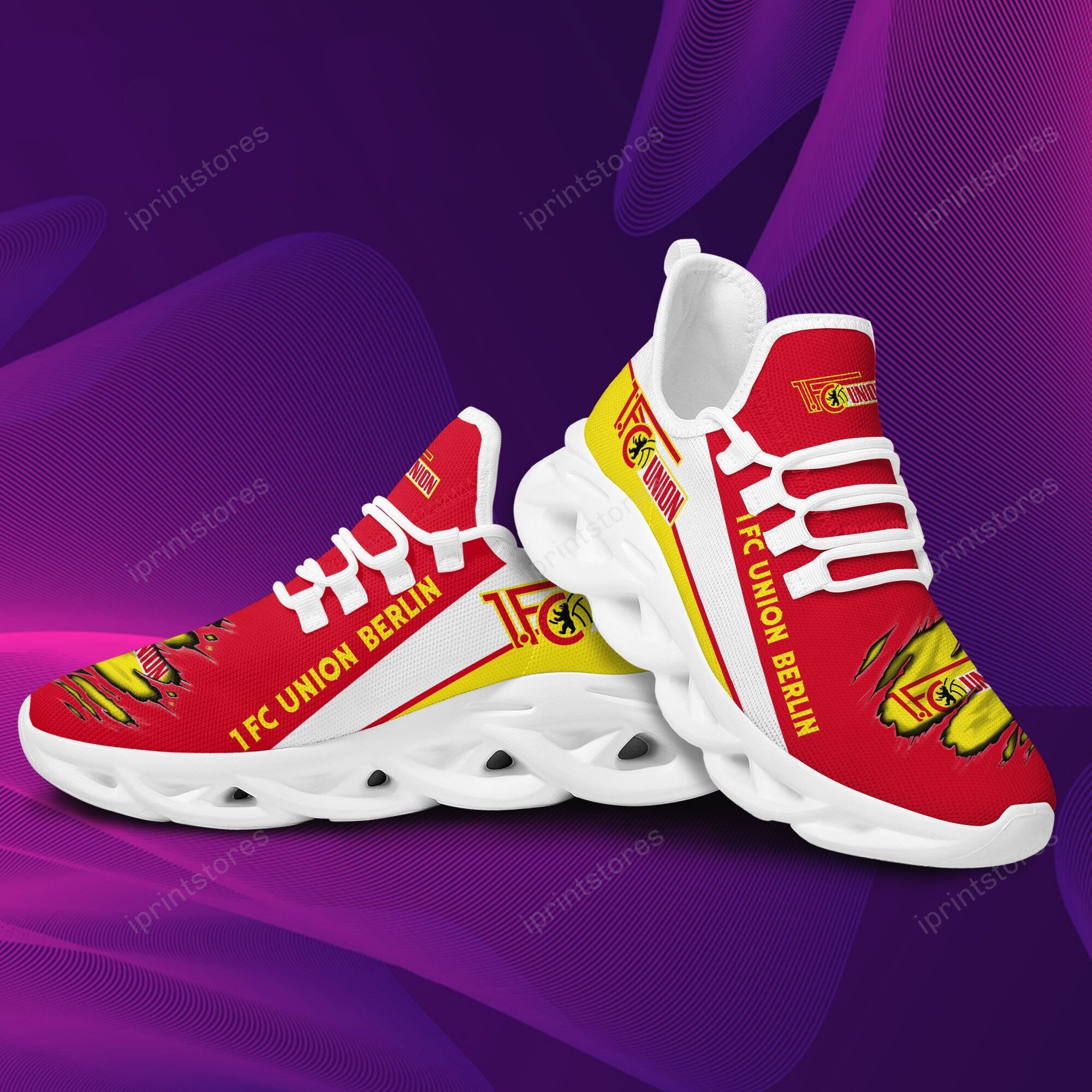 1. FC Union Berlin Logo Torn Pattern Schuhe – Bild 2