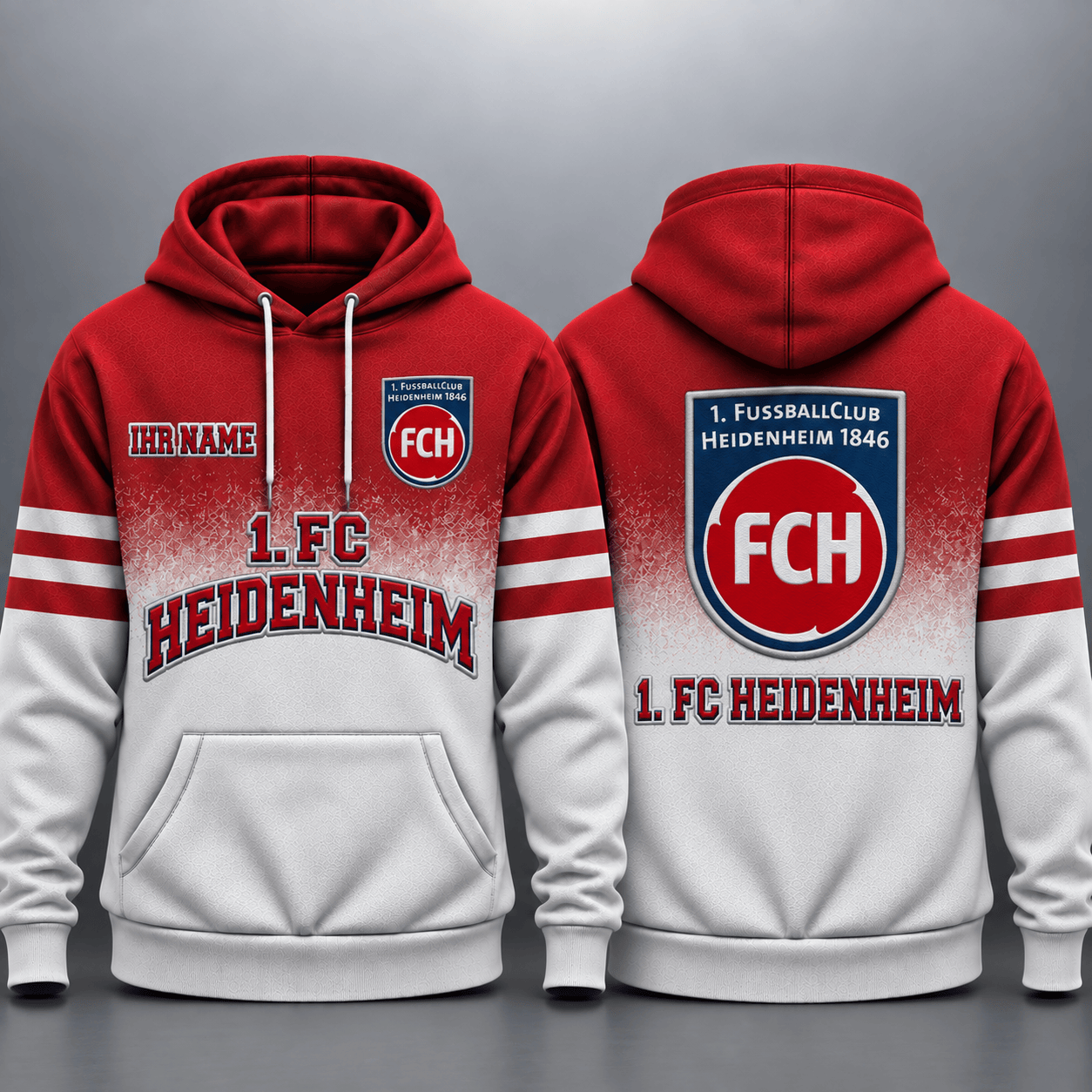 1. FC Heidenheim Kapuzensweatshirt - FCH Ombré Hoodie