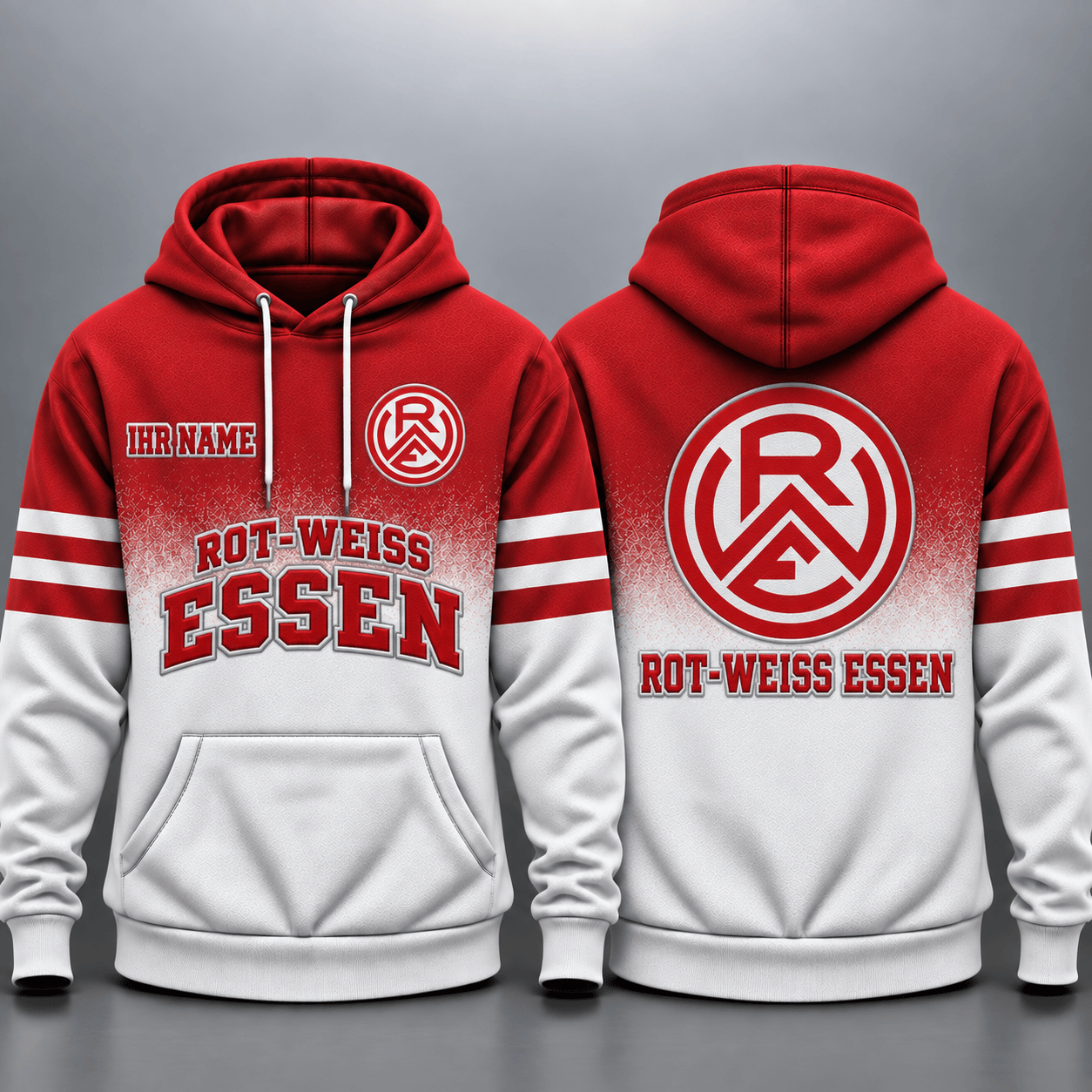 Rot-Weiss Essen Kapuzensweatshirt - RWE Ombré Hoodie