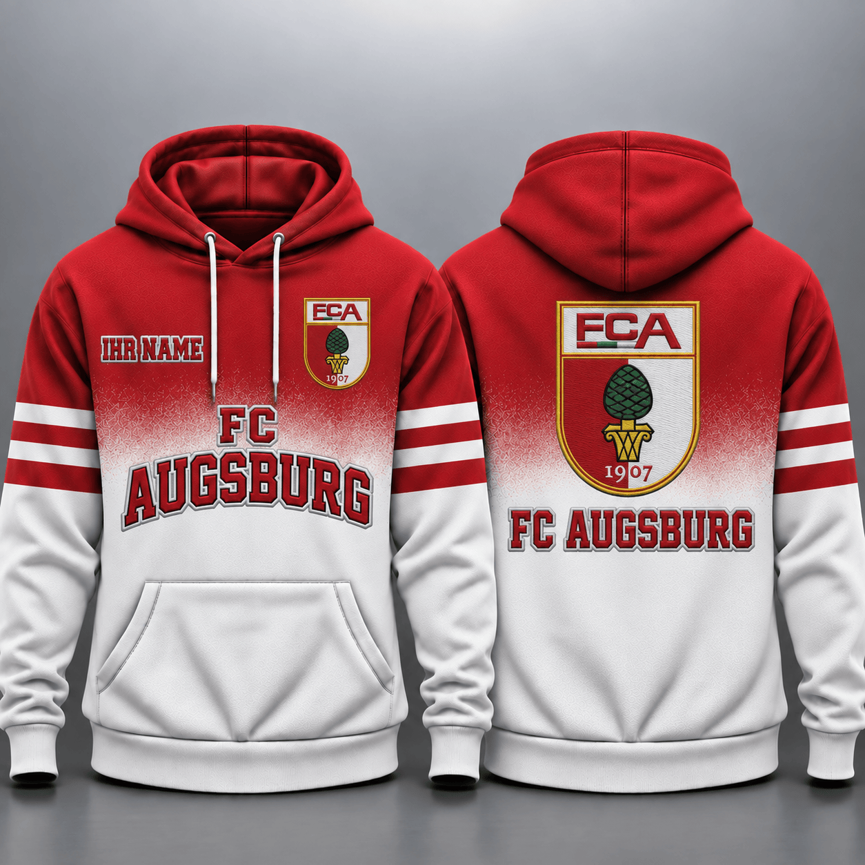 FC Augsburg Kapuzensweatshirt - FCA Ombré Hoodie