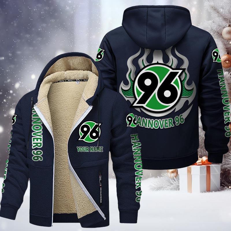 Hannover 96 Gefütterte Kapuzenjacke - H96 Samt Zip-Hoodie – Bild 7