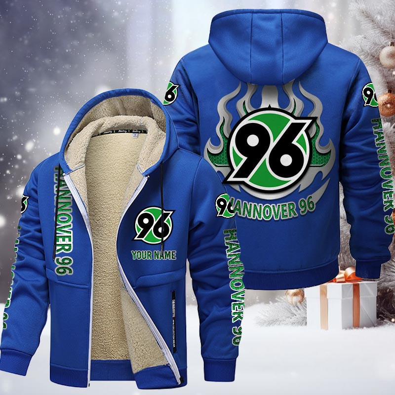 Hannover 96 Gefütterte Kapuzenjacke - H96 Samt Zip-Hoodie – Bild 8