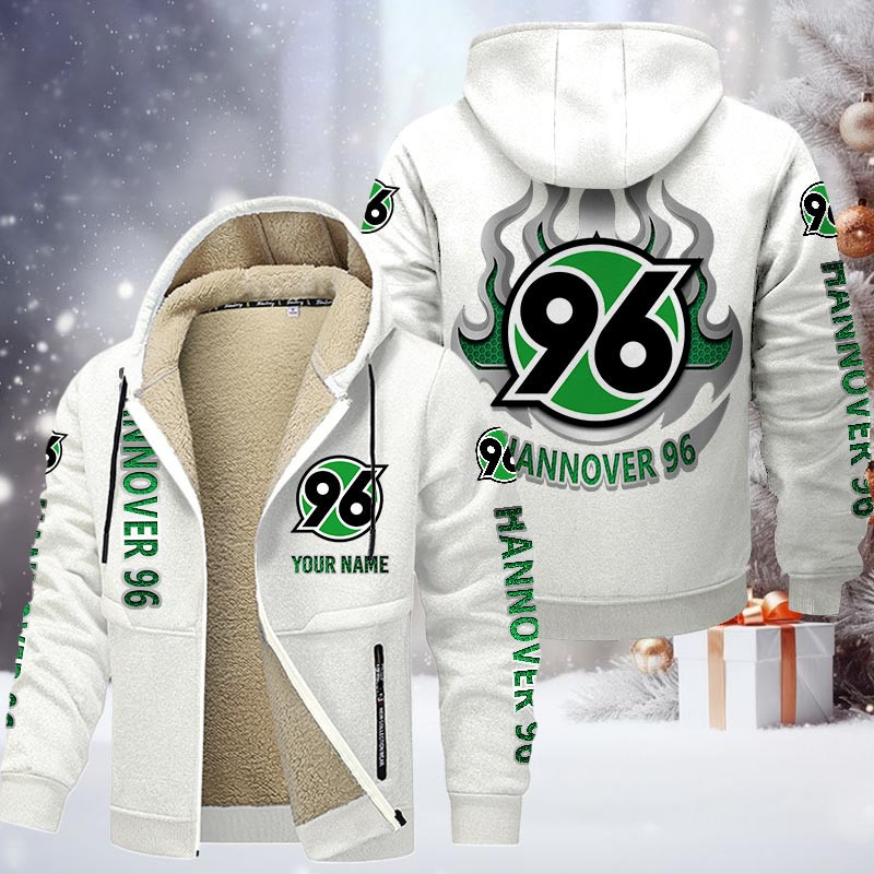Hannover 96 Gefütterte Kapuzenjacke - H96 Samt Zip-Hoodie – Bild 9