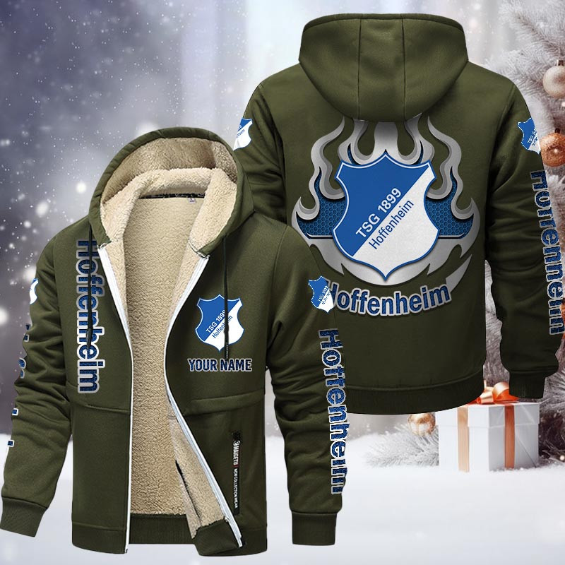 TSG Hoffenheim Gefütterte Kapuzenjacke - TSG Samt Zip-Hoodie