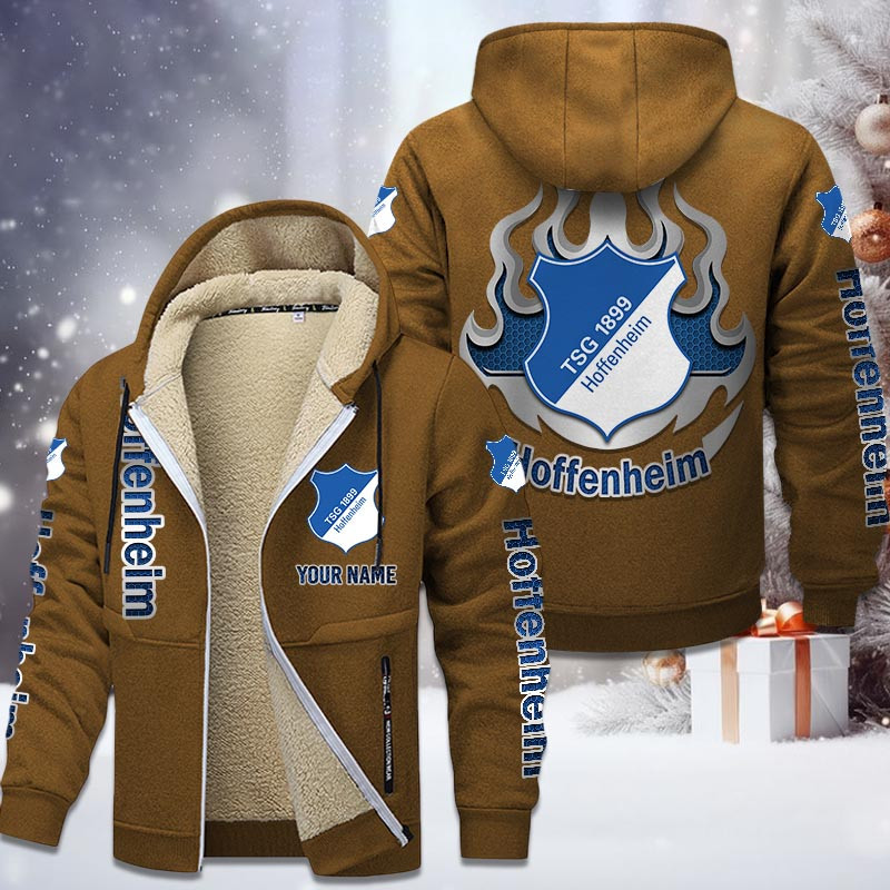 TSG Hoffenheim Gefütterte Kapuzenjacke - TSG Samt Zip-Hoodie – Bild 4