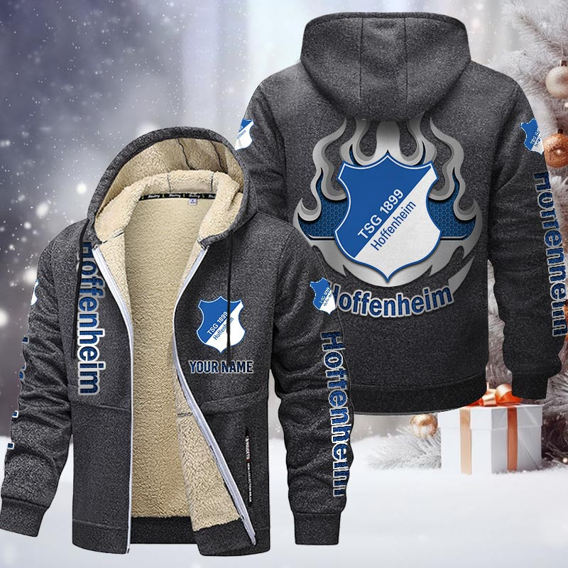 TSG Hoffenheim Gefütterte Kapuzenjacke - TSG Samt Zip-Hoodie – Bild 5