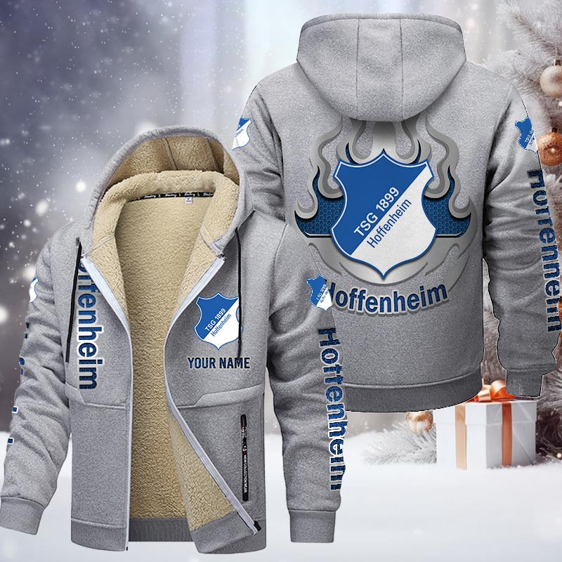 TSG Hoffenheim Gefütterte Kapuzenjacke - TSG Samt Zip-Hoodie – Bild 6