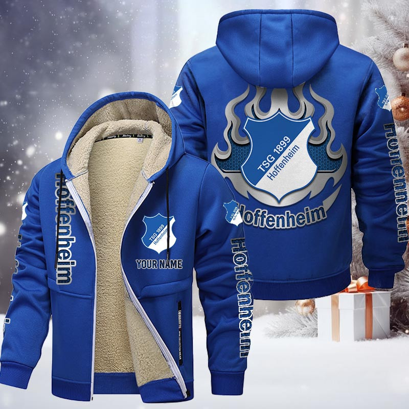 TSG Hoffenheim Gefütterte Kapuzenjacke - TSG Samt Zip-Hoodie – Bild 8
