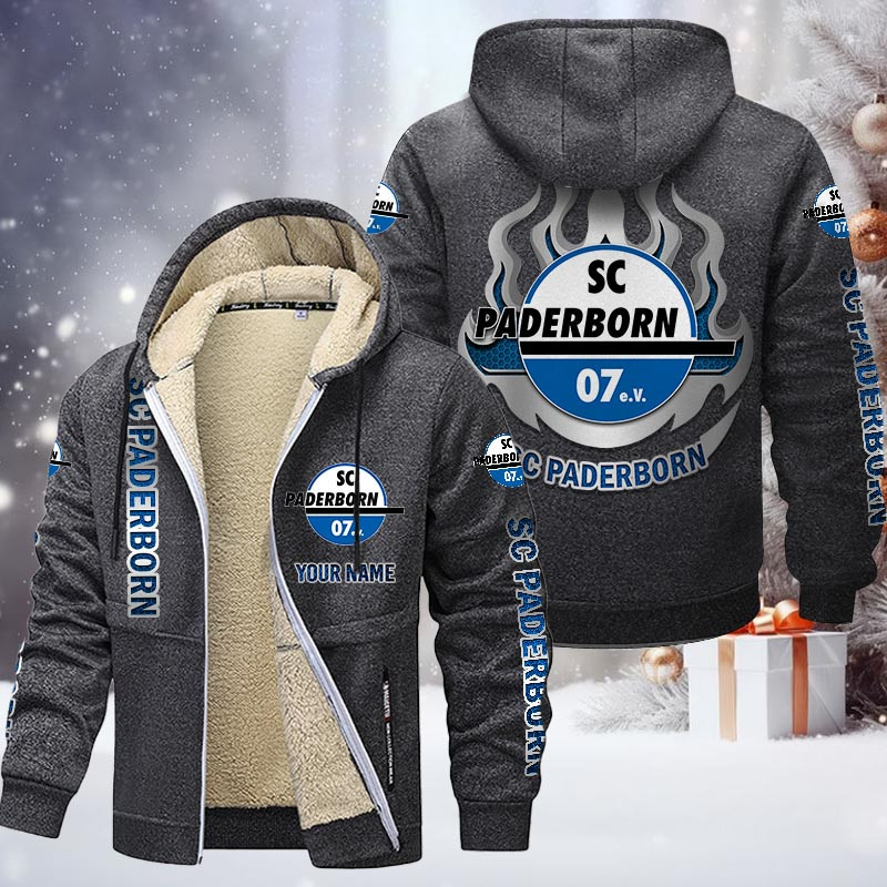 SC Paderborn Gefütterte Kapuzenjacke - SCP Samt Zip-Hoodie – Bild 5