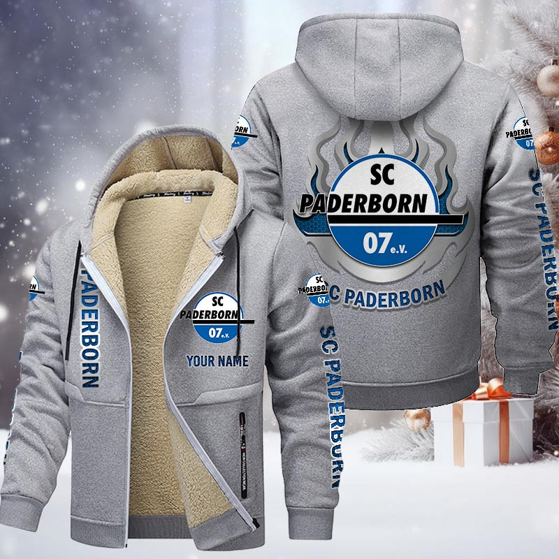 SC Paderborn Gefütterte Kapuzenjacke - SCP Samt Zip-Hoodie – Bild 6