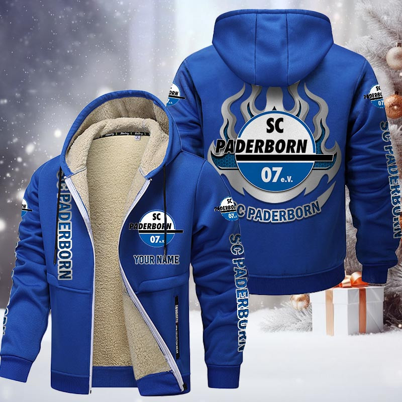 SC Paderborn Gefütterte Kapuzenjacke - SCP Samt Zip-Hoodie – Bild 8