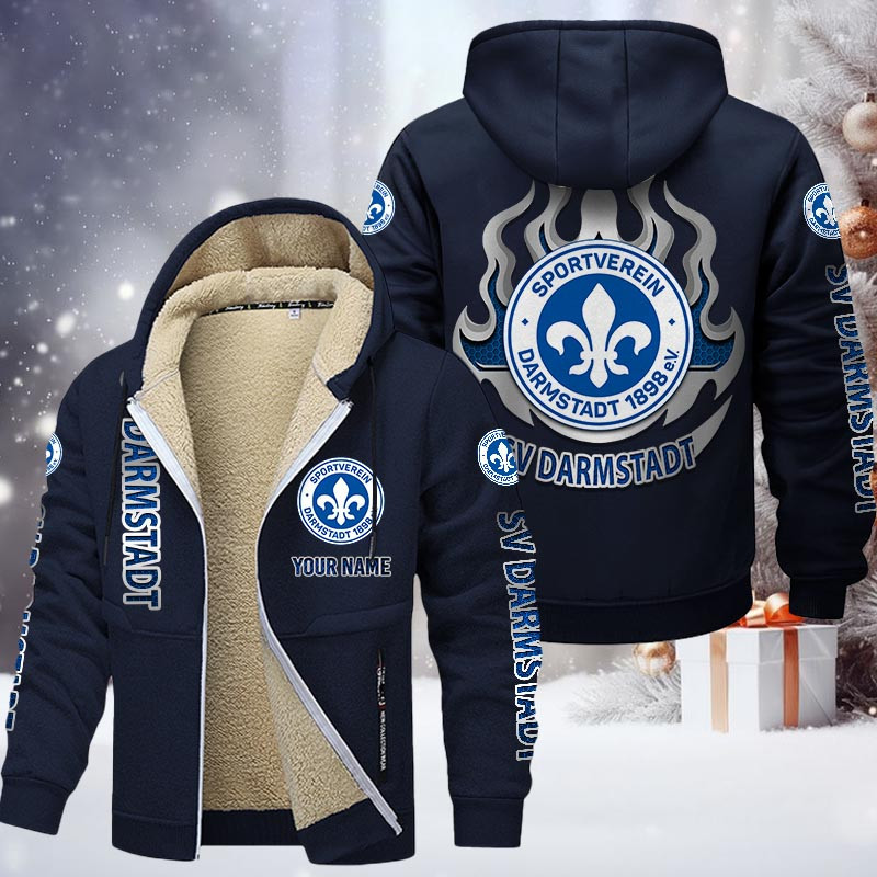 Darmstadt 98 Gefütterte Kapuzenjacke - D98 Samt Zip-Hoodie – Bild 7