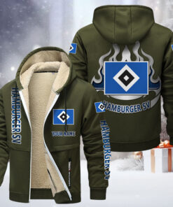Hamburger SV Gefütterte Kapuzenjacke - HSV Samt Zip-Hoodie