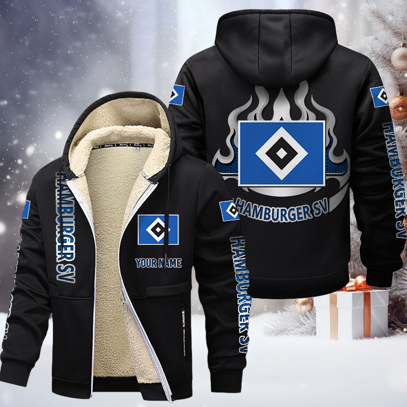 Hamburger SV Gefütterte Kapuzenjacke - HSV Samt Zip-Hoodie – Bild 3