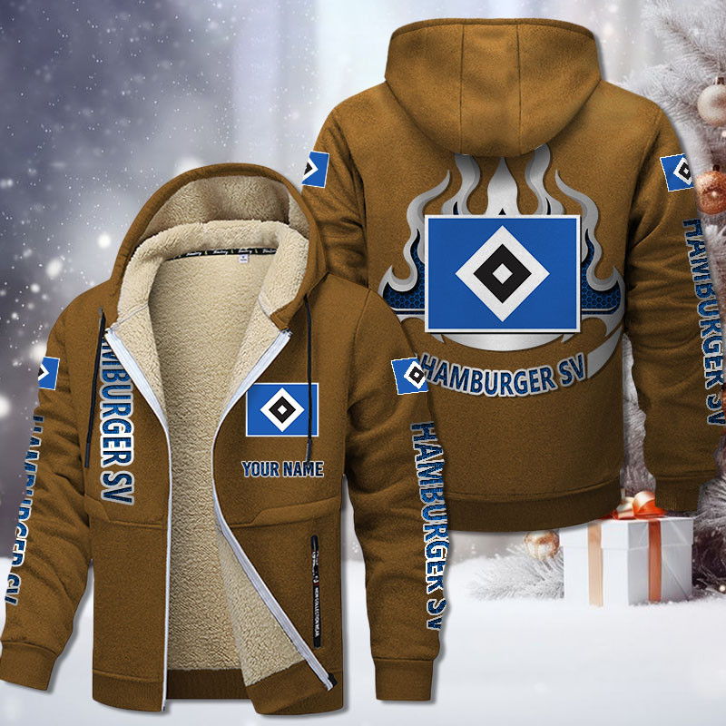 Hamburger SV Gefütterte Kapuzenjacke - HSV Samt Zip-Hoodie – Bild 4