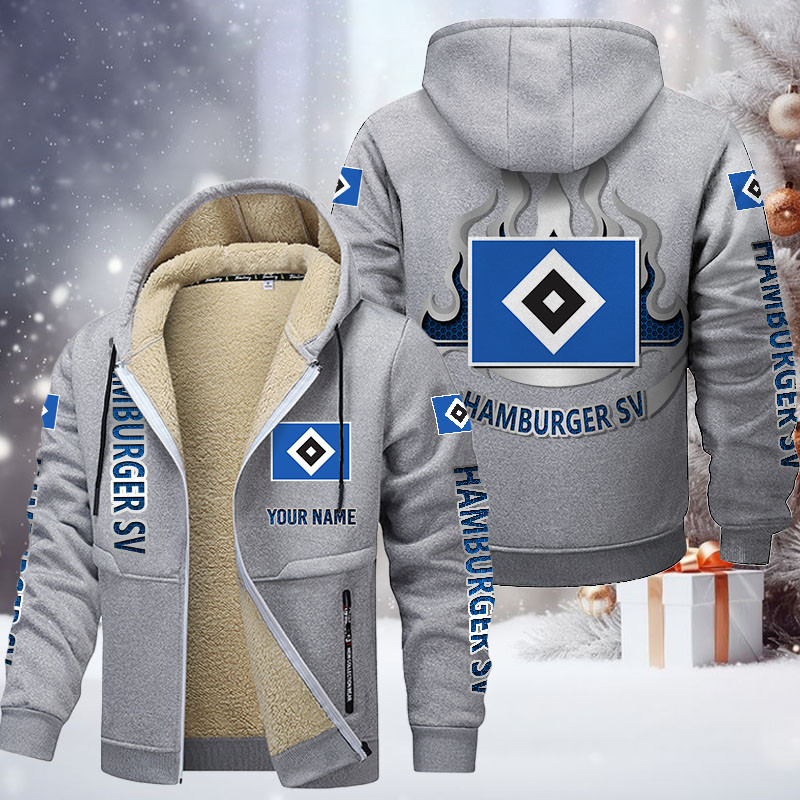 Hamburger SV Gefütterte Kapuzenjacke - HSV Samt Zip-Hoodie – Bild 6