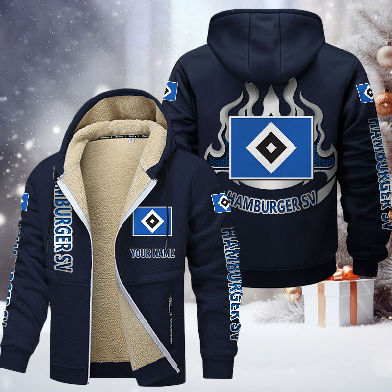 Hamburger SV Gefütterte Kapuzenjacke - HSV Samt Zip-Hoodie – Bild 7