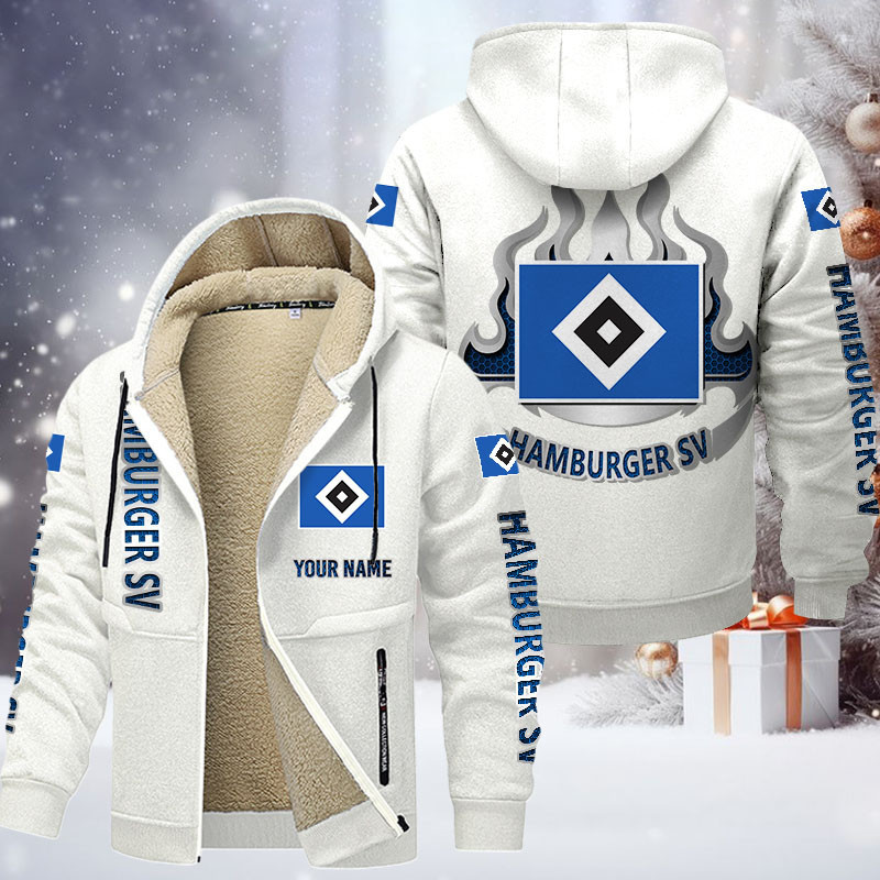 Hamburger SV Gefütterte Kapuzenjacke - HSV Samt Zip-Hoodie – Bild 9