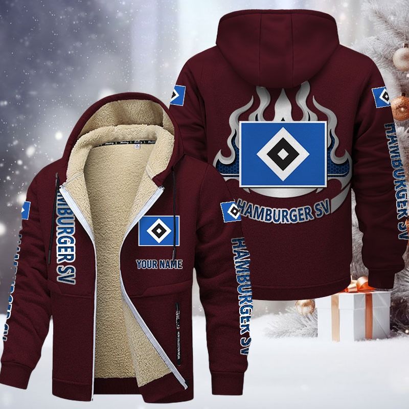 Hamburger SV Gefütterte Kapuzenjacke - HSV Samt Zip-Hoodie – Bild 10