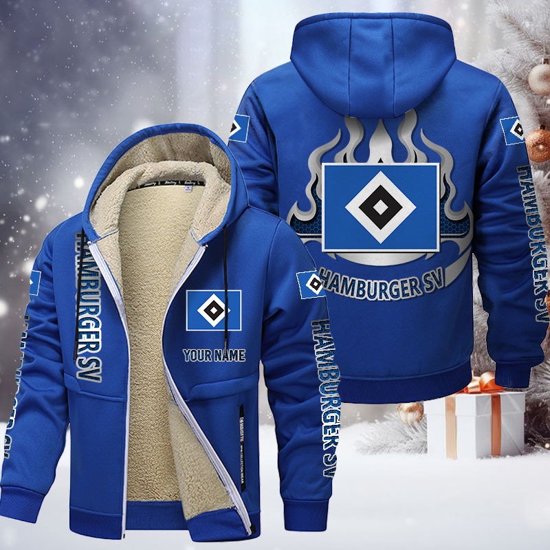 Hamburger SV Gefütterte Kapuzenjacke - HSV Samt Zip-Hoodie – Bild 8