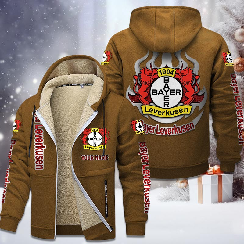 Bayer 04 Leverkusen Gefütterte Kapuzenjacke - B04 Samt Zip-Hoodie – Bild 4