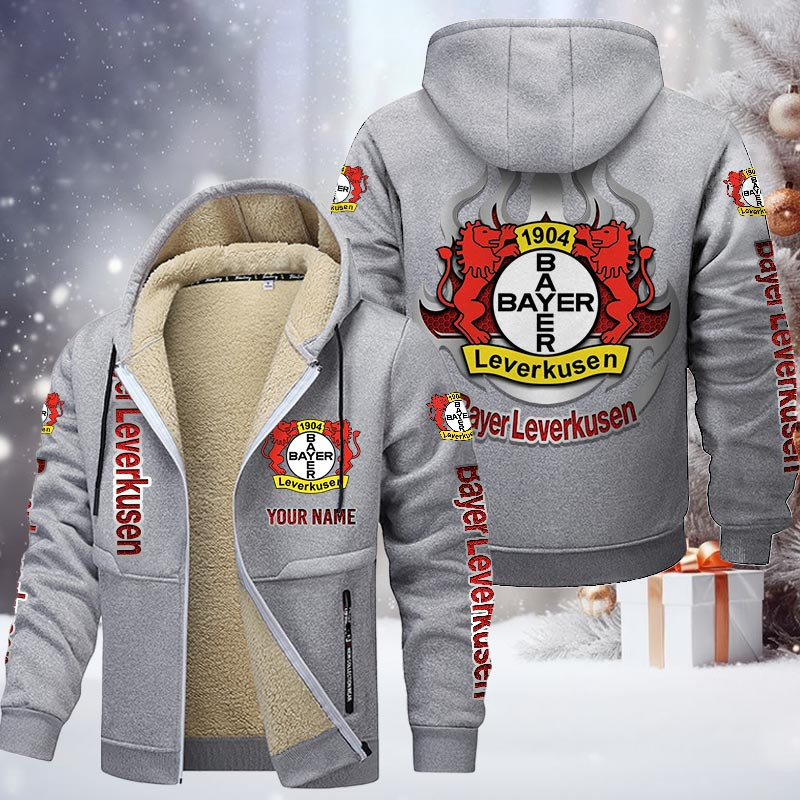 Bayer 04 Leverkusen Gefütterte Kapuzenjacke - B04 Samt Zip-Hoodie – Bild 6