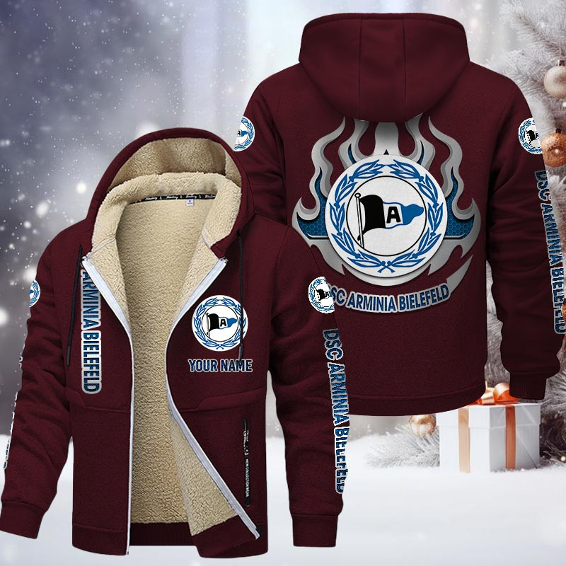 Arminia Bielefeld Gefütterte Kapuzenjacke - DSC Samt Zip-Hoodie (Ver.2) – Bild 10
