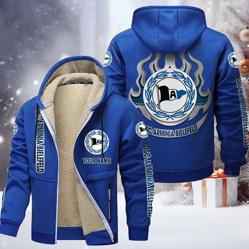 Arminia Bielefeld Gefütterte Kapuzenjacke - DSC Samt Zip-Hoodie (Ver.2) – Bild 8
