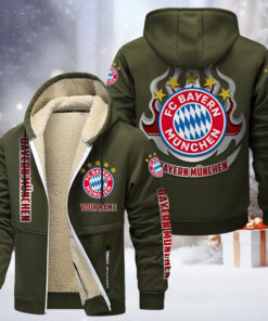 FC Bayern Munchen Gefütterte Kapuzenjacke - FCB Samt Zip-Hoodie